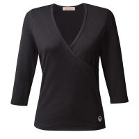 Damen Wickelshirt AMRITSAR S Schwarz