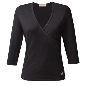 Damen Wickelshirt AMRITSAR XL Schwarz